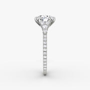 Round Cut - Pave Band - Cluster Ring - 14 K Gold